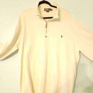 Polo by Ralph Lauren light cream 1/4 zip long sleeve  pull over 2XLT